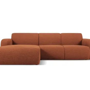 Coltar dreapta 4 locuri, Molino-101, Micadoni Home, 250x170x72 cm, tesatura boucle, maro imagine