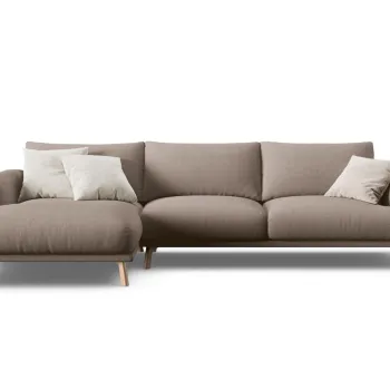 Coltar dreapta 4 locuri, Naomi, Micadoni Home, 285x170x75 cm, tesatura structurata, cappuccino imagine