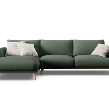 Coltar dreapta 4 locuri, Naomi, Micadoni Home, 285x170x75 cm, tesatura structurata, verde muschi imagine
