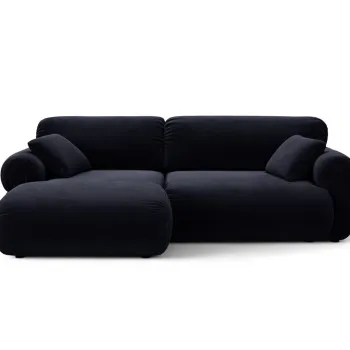 Coltar dreapta 4 locuri, Ophelia, Micadoni Home, 236x164x84 cm, catifea, verde imagine