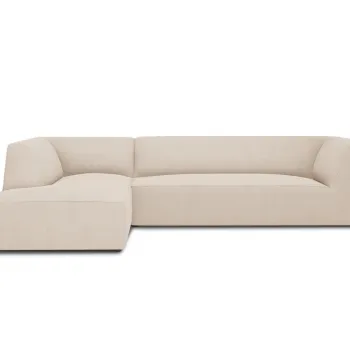 Coltar dreapta 4 locuri, Ruby, Micadoni Home, BL, 273x180x69 cm, poliester, bej imagine