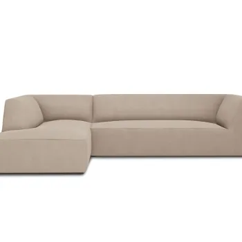 Coltar dreapta 4 locuri, Ruby, Micadoni Home, BL, 273x180x69 cm, poliester, bej inchis imagine