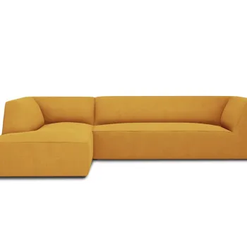 Coltar dreapta 4 locuri, Ruby, Micadoni Home, BL, 273x180x69 cm, poliester, galben imagine