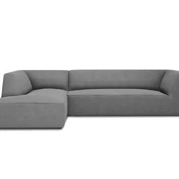 Coltar dreapta 4 locuri, Ruby, Micadoni Home, BL, 273x180x69 cm, poliester, gri imagine