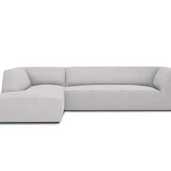 Coltar dreapta 4 locuri, Ruby, Micadoni Home, BL, 273x180x69 cm, poliester, gri deschis imagine