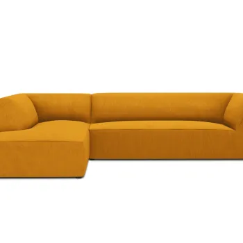 Coltar dreapta 4 locuri, Ruby, Micadoni Home, BL, 273x180x69 cm, velur, galben imagine