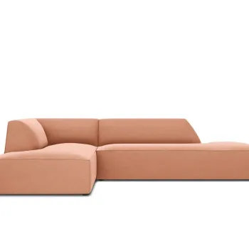 Coltar dreapta 4 locuri, Ruby, Micadoni Home, BL, fara cotiera, 273x180x69 cm, catifea, roz imagine