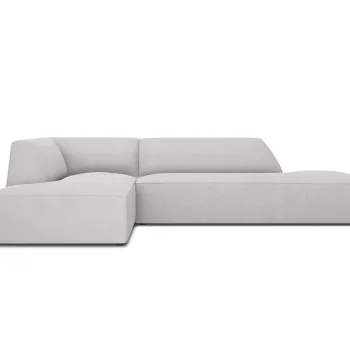 Coltar dreapta 4 locuri, Ruby, Micadoni Home, BL, fara cotiera, 273x180x69 cm, poliester, gri deschis imagine