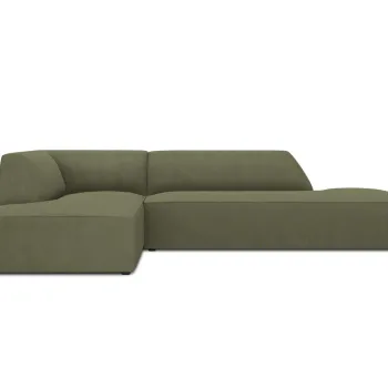 Coltar dreapta 4 locuri, Ruby, Micadoni Home, BL, fara cotiera, 273x180x69 cm, velur, verde imagine