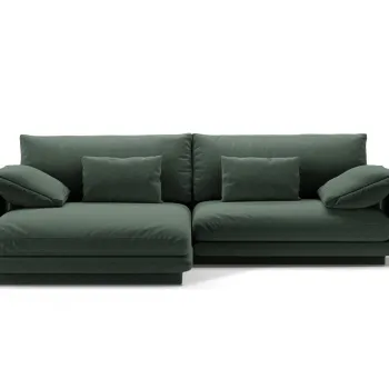 Coltar dreapta 4 locuri, Torino-211, Micadoni Home, 250x170x83 cm, tesatura structurata chenille, verde muschi imagine