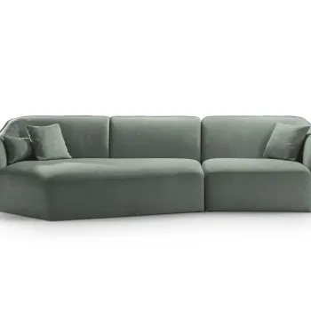 Coltar dreapta 5 locuri, Hailey, Micadoni Home, 292x138x79 cm, tesatura boucle, grafit imagine