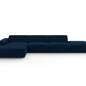 Coltar dreapta 5 locuri, Jodie, Micadoni Home, BL, fara cotiera, 341x166x70 cm, catifea, albastru regal imagine