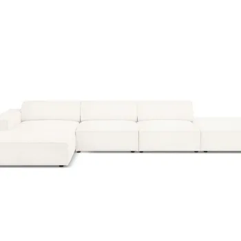 Coltar dreapta 5 locuri, Jodie, Micadoni Home, BL, fara cotiera, 341x166x70 cm, poliester Boucle, bej imagine