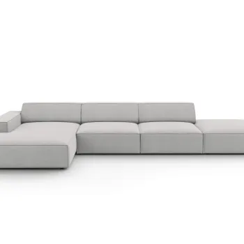 Coltar dreapta 5 locuri, Jodie, Micadoni Home, BL, fara cotiera, 341x166x70 cm, poliester, gri deschis imagine