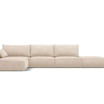 Coltar dreapta 5 locuri, Kaelle, Micadoni Home, BL, fara cotiera, 364x171x85 cm, poliester chenille, bej imagine