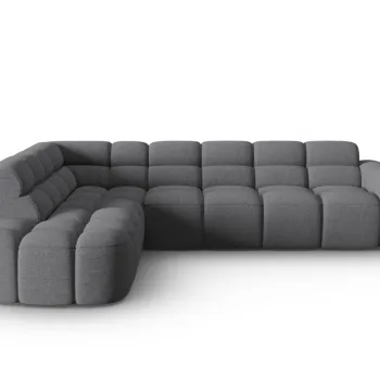 Coltar dreapta 5 locuri, Lisa-193, Micadoni Home, 293x234x77 cm, tesatura structurata, gri imagine