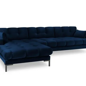 Coltar dreapta 5 locuri, Mamaia, Micadoni Home, BL, 293x185x75 cm, catifea, albastru regal imagine