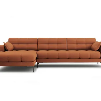 Coltar dreapta 5 locuri, Mamaia, Micadoni Home, BL, 293x185x75 cm, tesatura tip twill, caramiziu imagine