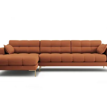 Coltar dreapta 5 locuri, Mamaia, Micadoni Home, GL, 293x185x75 cm, tesatura tip twill, caramiziu imagine