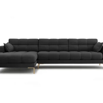 Coltar dreapta 5 locuri, Mamaia, Micadoni Home, GL, 293x185x75 cm, tesatura tip twill, gri inchis imagine