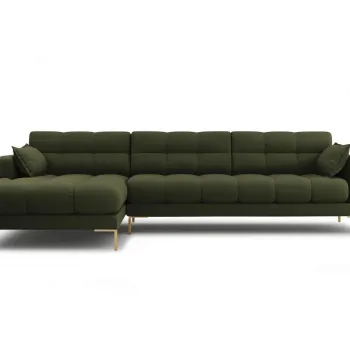Coltar dreapta 5 locuri, Mamaia, Micadoni Home, GL, 293x185x75 cm, tesatura tip twill, verde imagine