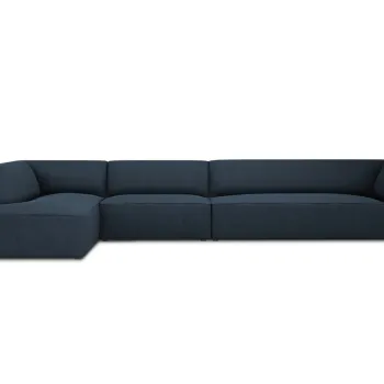 Coltar dreapta 5 locuri, Ruby, Micadoni Home, BL, 366x180x69 cm, poliester, albastru navy imagine