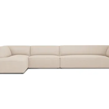 Coltar dreapta 5 locuri, Ruby, Micadoni Home, BL, 366x180x69 cm, poliester, bej imagine