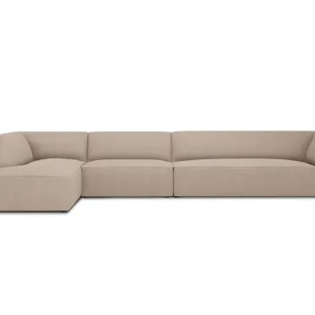 Coltar dreapta 5 locuri, Ruby, Micadoni Home, BL, 366x180x69 cm, poliester, bej inchis imagine