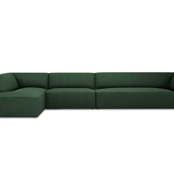 Coltar dreapta 5 locuri, Ruby, Micadoni Home, BL, 366x180x69 cm, poliester, verde imagine