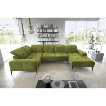 Coltar dreapta 6 locuri ELTAP, RT-33LO, Neviro, 350x201x77 cm, lemn/poliester, verde olive imagine
