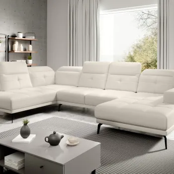 Coltar dreapta 6 locuri ELTAP, RT-33SOF, Bretan, 350x205x107 cm, lemn/poliester, bej deschis imagine