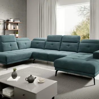 Coltar dreapta 6 locuri ELTAP, RT-38LO, Bretan, 350x205x107 cm, lemn/poliester, verde imagine