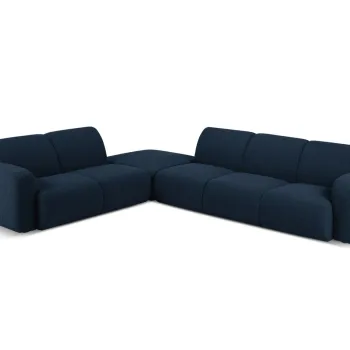 Coltar dreapta 6 locuri, Molino-101, Micadoni Home, 315x250x72 cm, tesatura boucle, albastru inchis imagine