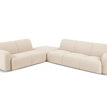 Coltar dreapta 6 locuri, Molino-101, Micadoni Home, 315x250x72 cm, tesatura boucle, bej imagine