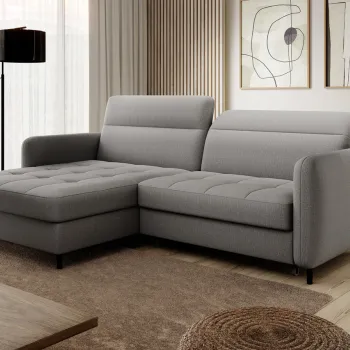 Coltar extensibil dreapta 3 locuri ELTAP, RT-03MAN, Gomsi, 228x165x100 cm, lemn/poliester, gri inchis imagine