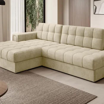 Coltar extensibil dreapta 3 locuri ELTAP, RT-04MO, Blezalt, 240x150x82 cm, lemn/poliester, bej imagine