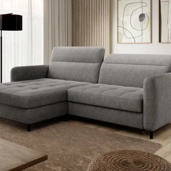 Coltar extensibil dreapta 3 locuri ELTAP, RT-04RAQ, Gomsi, 228x165x100 cm, lemn/poliester, gri inchis imagine