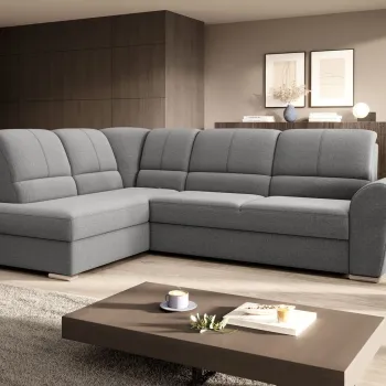 Coltar extensibil dreapta 3 locuri ELTAP, RT-05GO, Siber, 270x186x93 cm, lemn/poliester, gri imagine