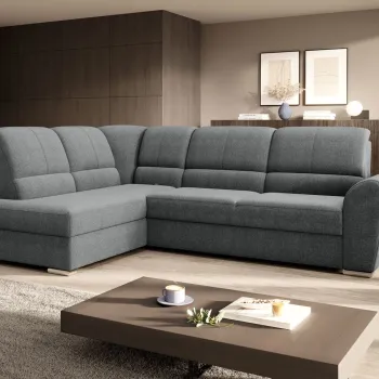 Coltar extensibil dreapta 3 locuri ELTAP, RT-05VER, Siber, 270x186x93 cm, lemn/poliester, gri imagine