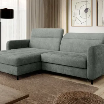 Coltar extensibil dreapta 3 locuri ELTAP, RT-100TOU, Gomsi, 228x165x100 cm, lemn/poliester, verde imagine