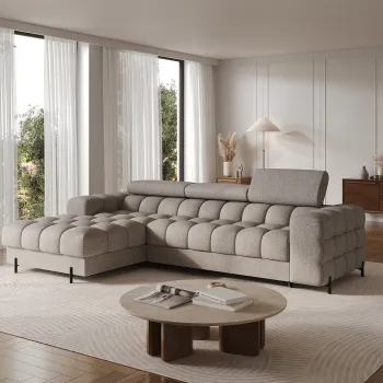 Coltar extensibil dreapta 3 locuri ELTAP, RT-20ROY, Felro, 285x181x93 cm, lemn/poliester, bej imagine