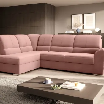 Coltar extensibil dreapta 3 locuri ELTAP, RT-24NU, Siber, 270x186x93 cm, lemn/poliester, roz imagine