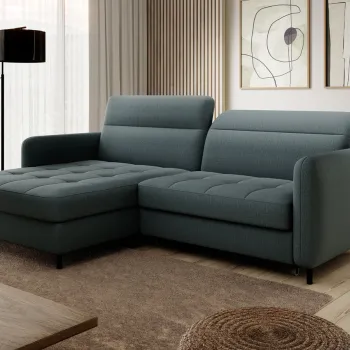 Coltar extensibil dreapta 3 locuri ELTAP, RT-38MAN, Gomsi, 228x165x100 cm, lemn/poliester, verde imagine