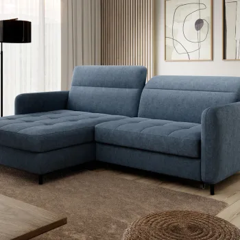 Coltar extensibil dreapta 3 locuri ELTAP, RT-40RAQ, Gomsi, 228x165x100 cm, lemn/poliester, albastru imagine