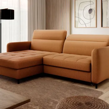 Coltar extensibil dreapta 3 locuri ELTAP, RT-45MAN, Gomsi, 228x165x100 cm, lemn/poliester, mustar imagine