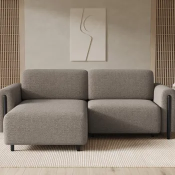 Coltar extensibil dreapta 3 locuri ELTAP, RT-BL-20ROY, Acossta, 244x154x95 cm, lemn/poliester, maro/negru imagine