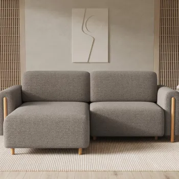 Coltar extensibil dreapta 3 locuri ELTAP, RT-O-20ROY, Acossta, 244x154x95 cm, lemn/poliester, maro/natur imagine