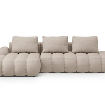 Coltar extensibil dreapta 3 locuri, Linz, Cosmopolitan Design, 275x142x84 cm, cotiera stanga, tesatura structurata, bej sand imagine