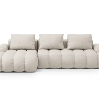 Coltar extensibil dreapta 3 locuri, Linz, Cosmopolitan Design, 275x142x84 cm, tesatura structurata, bej imagine