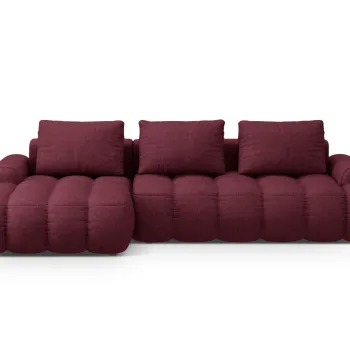 Coltar extensibil dreapta 3 locuri, Linz, Cosmopolitan Design, 275x142x84 cm, tesatura structurata, bordo imagine